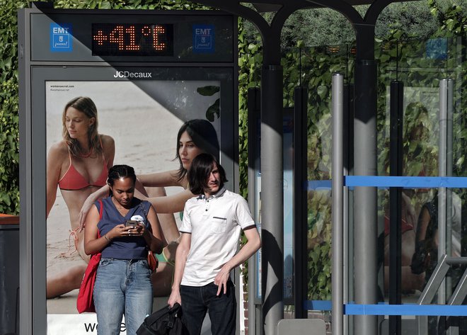 Vročinski val je zajel dobrešn del države, tudi Madrid. FOTO: Thomas Coex/Afp