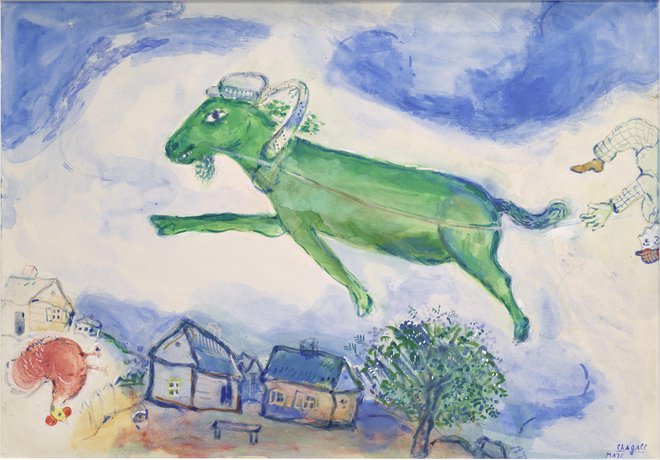 Marc Chagall: Zeleni osel, ok. 1936 FOTO: arhiv muzeja Heidi Horten Collection