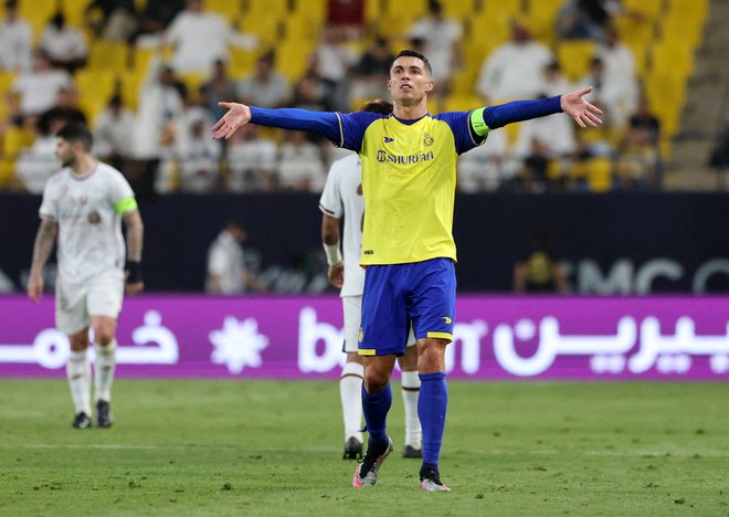 Cristiano Ronaldo v prvi sezoni ni osvojil naslova prvaka v Savdski Arabiji. FOTO: Ahmed Yosri/Reuters
