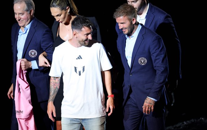 Lionel Messi je prišel v klub Davida Beckhama. FOTO: Mike Ehrmann/AFP