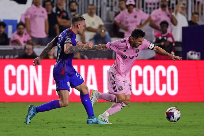 Lionel Messi je že v svojem prvem nastopu za Miami opozoril nase. FOTO: Megan Briggs/AFP