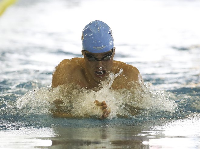 Peter John Stevens je plaval blizu osebnemu rekordu. FOTO: Jože Suhadolnik/Delo