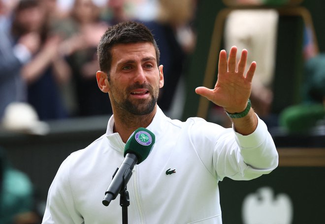 Novak Đoković je izgubil zadnji finale Wimbledona proti Carlosu Alcarazu. FOTO: Toby Melville/Reuters