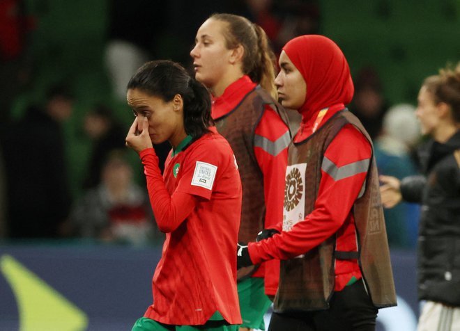 Maročanke po visokem porazu z Nemkami. FOTO: Asanka Brendon Ratnayake/Reuters