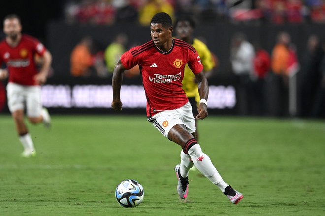 Manchester United (na fotografiji Marcus Rashford) je podaljšal pogodbo z Adidasom. FOTO: Candice Ward/GettyAFP