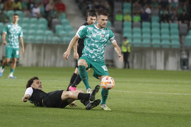 Bolgarski prvak Ludogrec si bo zapomnil 25-letnega Štajerca med zeleno-belimi. Zabil jim je vse tri gole. FOTO: Leon Vidic/Delo