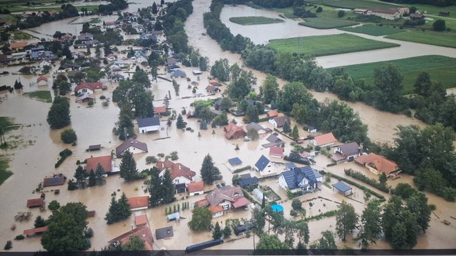 Braslovški župan Tomaž Žohar je dejal, da je uničena polovica občine. FOTO: Občina Braslovče