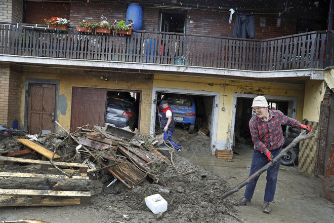 Posledice poplav na Ljubnem ob Savinji FOTO: Leon Vidic/Delo