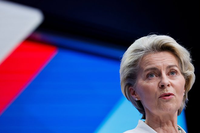 Predsednica evropske komisije Ursula von der Leyen je Slovenijo nazadnje obiskala pred letom dni. FOTO: Johanna Geron/Reuters