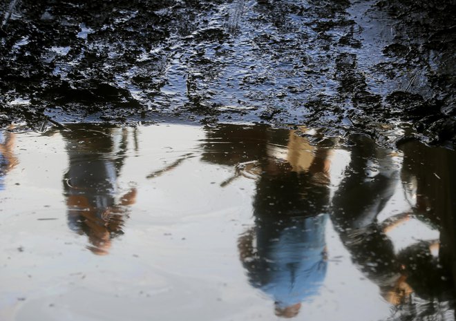 Posledice poplav v Letušu. FOTO: Blaž Samec/Delo