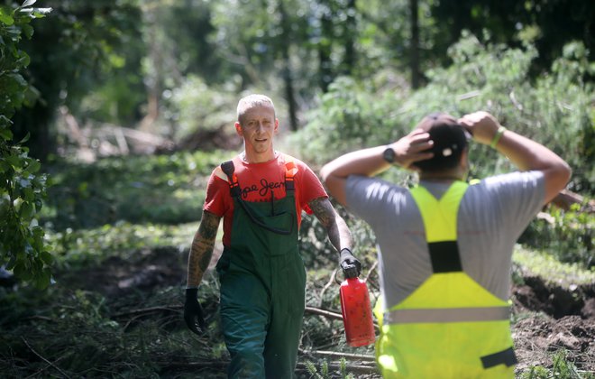 Posledice poplav v Letušu FOTO: Blaž Samec/Delo