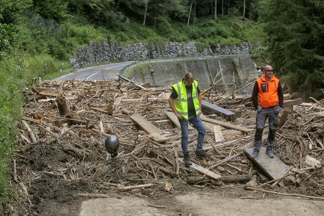 Posledice poplav v občini Luče. FOTO: Blaž Samec/Delo