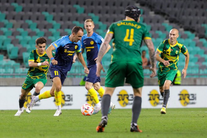 Celjsko-beloruski dvoboj v Stožicah je bil zel izenačen, a so bili Celjani tusi srečnejši. FOTO: Voranc Vogel/Delo