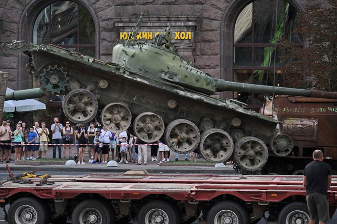 Prizor iz Kijeva dan pred dnevom neodvisnosti. Foto: Genya Savilov/AFP