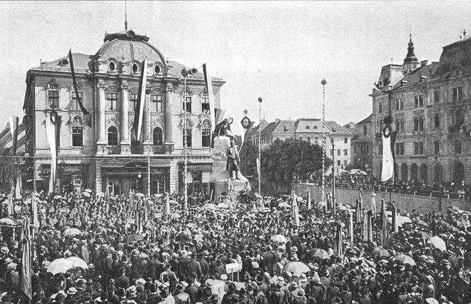 Odkritje Prešernovega spomenika v Ljubljani, 10. septembra 1905 FOTO: osebni arhiv