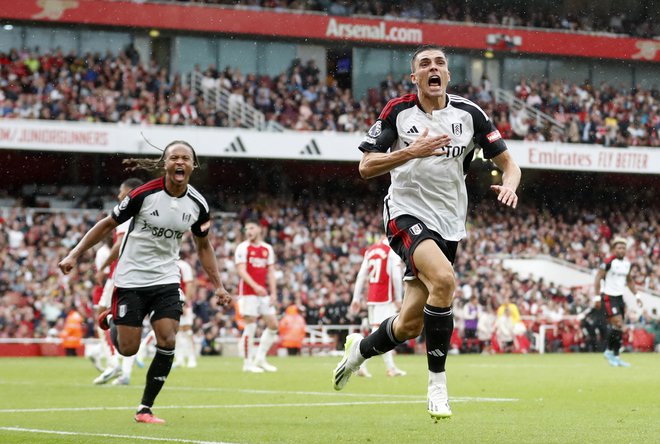 Joao Palhinha je prinsel pomembno točko Fulhamu pri Arsenalu. FOTO: Matthew Childs/Reuters