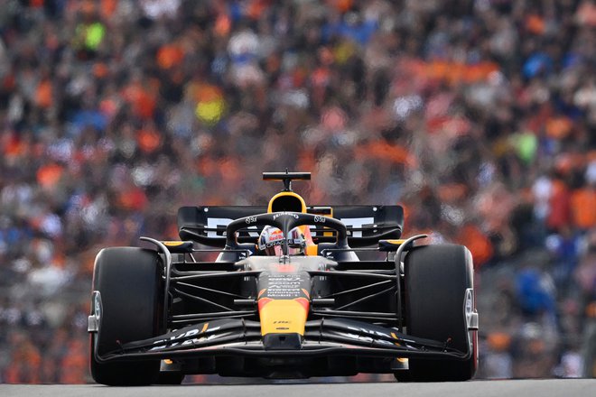 Max Verstappen je navdušil domače navijače. FOTO: John Thys/ AFP