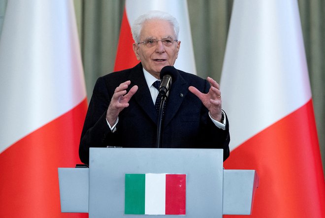 Predsednik Sergio Mattarella med italijanskimi politiki zadnje čase najbolj jasno govori o pomenu fašizma v italijanski zgodovini. Foto Reuters