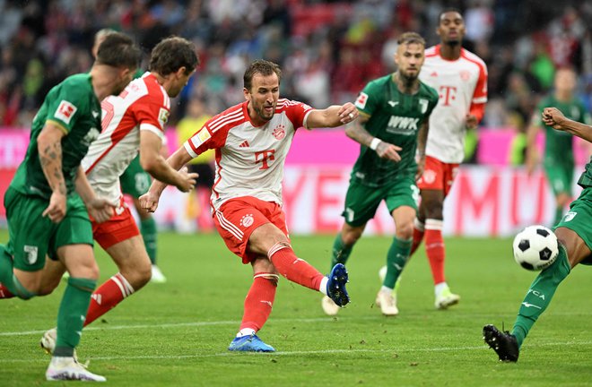 Harry Kane je že na prvi tekmi za Bayern zatresel mrežo in bo glavni adut trenerja Thomasa Tuchla v napadu. FOTO: Christof Stache/AFP