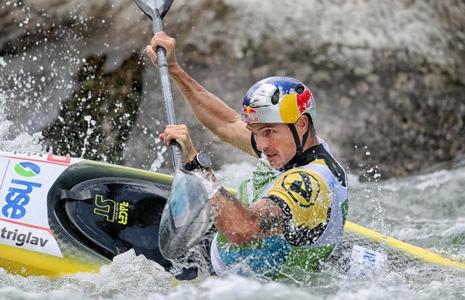 Peter Kauzer je bil najhitrejši na španskih brzicah. FOTO: Blaž Samec/Delo