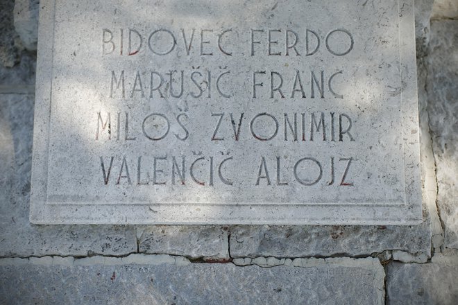 Ta teden so se vrstile tudi slovesnosti ob obletnici ustrelitve bazoviških junakov, Ferda Bidovca, Franca Marušiča, Zvonimirja Miloša in Alojza Valenčiča. FOTO: Jure Eržen/Delo