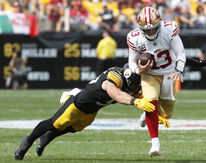 Brock Purdy je Mr. Irrelevant - zadnji izbor na naboru, ki je lani v končnici reševal 49ers. Foto Charles Leclaire/Reuters