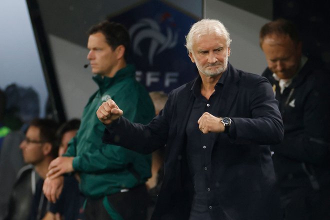 Rudi Völler se je veselil zmage, ki je pomenil veliko olajšanje za nemške nogometne navdušence. FOTO: Odd Andersen/AFP