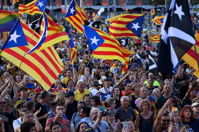 Diada 2023 v Barceloni FOTO: Pau Barrena/AFP