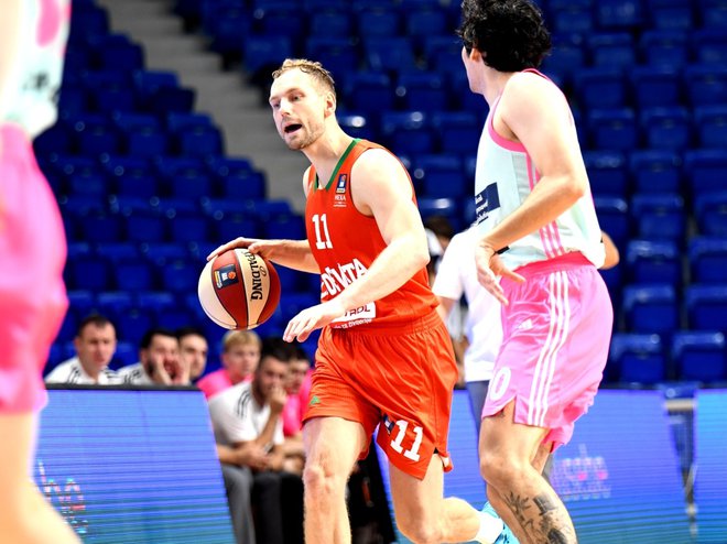 Jaka Blažič je dobro izkoristil minute na parketu, dosegel je 19 točk in 11 skokov. Foto Cedevita Olimpija