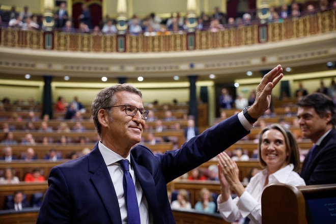 Alberto Núñez Feijóo nima dovolj glasov, da bi sestavil vlado. FOTO: Juan Medina/Reuters
