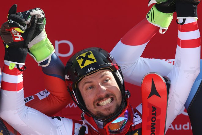 Marcel Hirscher je zmagoval kot za stavo. FOTO: Tomi Lombar/Delo