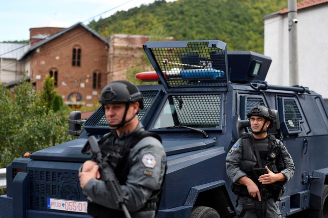 Kosovska specialca v Banjski FOTO: AFP