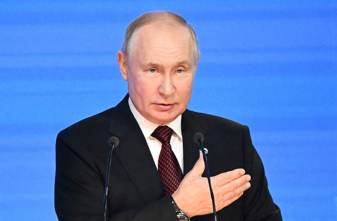 Ruski voditelj Vladimir Putin je tudi letošnji govor na valdajskem forumu izkoristil za napad na Zahod. FOTO: Sergei Guneyev/Afp