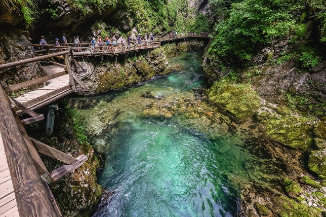 V soteski je čista neoporečna voda, ki jo lahko vsakdo pije in se naužije prave energije. FOTO: Črt Piksi/Delo