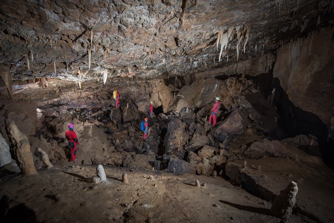 V Poltarici je raziskanih slabih 700 metrov podzemnih rovov, dvoran, kanjonov in sifonov. FOTO: Leopold Bregar

 