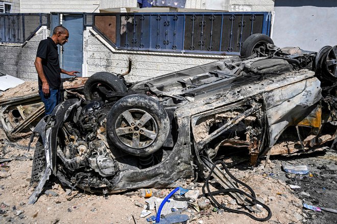 Razdejanje v beduinski skupnosti v Gazi FOTO: Yuri Cortez/AFP