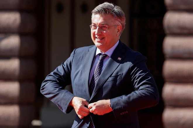 Hrvaški premier Andrej Plenković FOTO: Ludovic Marin/AFP