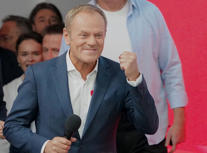 Tusk je šel na volitve z ambicijo, da ustavi konservativno revolucijo, ki jo je skoraj desetletje izvajala stranka Zakon in pravičnost. FOTO: Afp