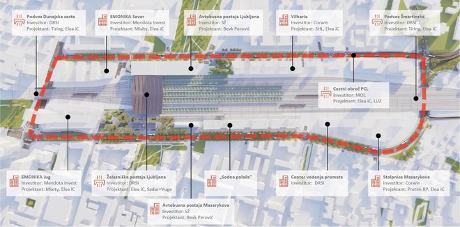 Načrt Potniškega centra Ljubljana ob Masarykovi vključuje tudi novo sodno palačo. RAČUNALNIŠKI PRIKAZ: Elea iC