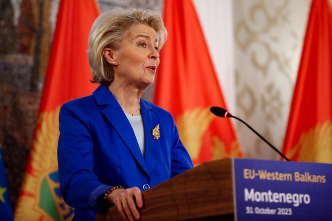 Von der Leyen se bo že danes odpravila v Beograd, kjer se bo srečala s predsednikom in premierko. FOTO: Stevo Vasiljevic/Reuters