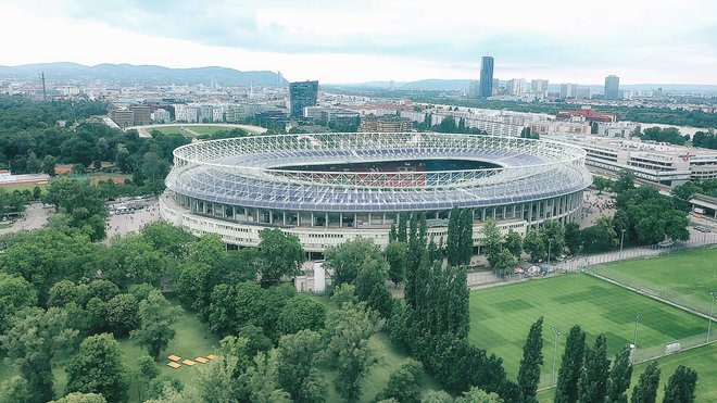 Največji avstrijski stadion od leta 1931 stoji ob znamenitem dunajskem parku Prater. FOTO: Arhiv mesta Dunaj