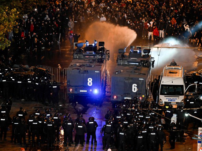 Izgredi v Sofiji. FOTO: Nikolay Doychinov/AFP