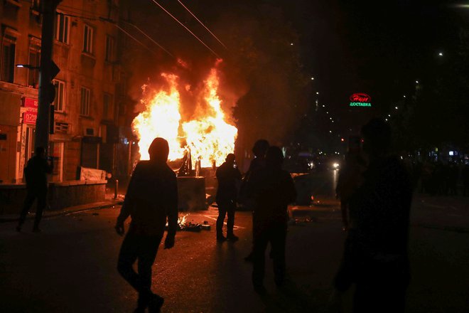 Izgredi v Sofiji. FOTO: Dimitar Kyosemarliev/AFP