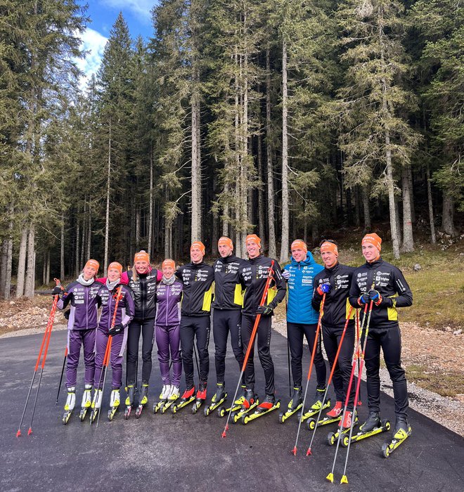 Reprezentanca je na rolkah preizkusila podaljšano progo. FOTO: Nina Jakhel