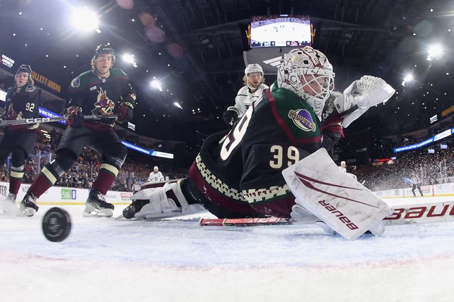 Tako je zadel Anže Kopitar. FOTO: Christian Petersen/AFP