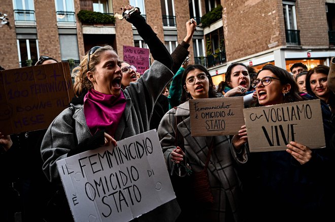 Število femicidov se je lani povečalo, čeprav se je število umorov na splošno zmanjšalo. FOTO: Piero Cruciatti/AFP