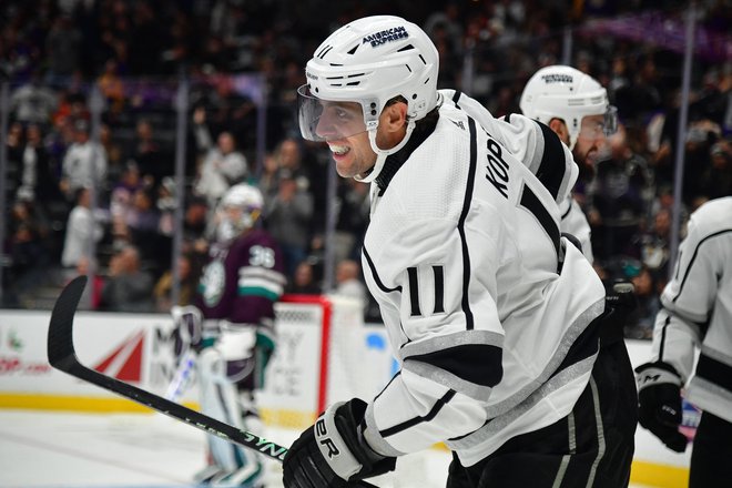 Hokejisti moštva Los Angeles Kings so z našim Anžetom Kopitarjem spet blesteli. Foto Gary A. Vasquez/USA Today Sports