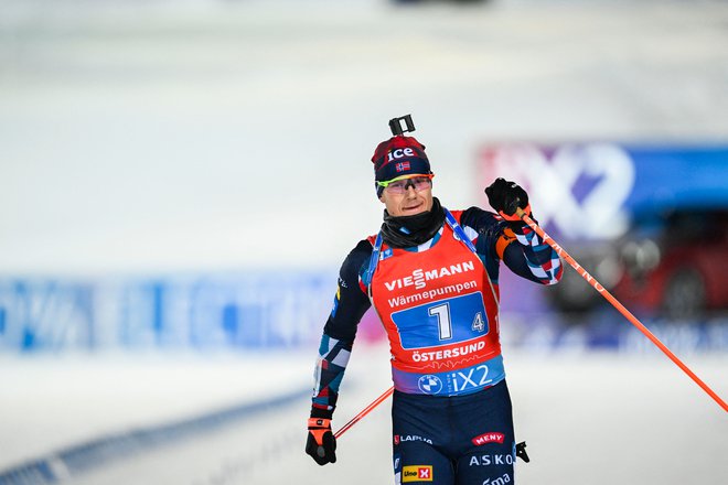 Vetle Sjaastad Christiansen se je veselil zmage Norveške. FOTO: Pontus Lundahl/AFP