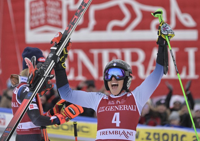 Italijanka Federica Brignone je po zmagi kar vriskala od navdušenja. FOTO: Eric Bolte/Usa Today Sports