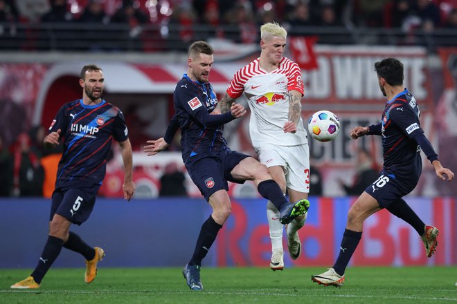 Benjamin Šeško je tokrat v igro vstopil v 77. minuti. FOTO: Ronny Hartmann/AFP